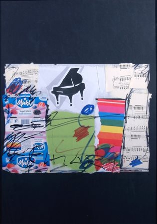 CHIARI GIUSEPPE (Firenze 1926 - Firenze 2007) "Senza titolo" Collage su carta...