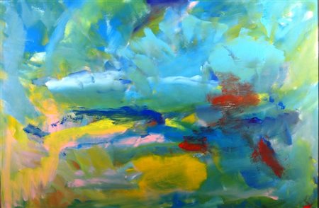 TRECCANI ERNESTO (Milano 1920 - Milano 2009) "Luce" 2003 Olio su cartoncino...