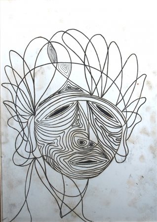 CAGLI CORRADO (Ancona 1910 - Roma 1976) "Volto" Pennarello su carta cm. H:...