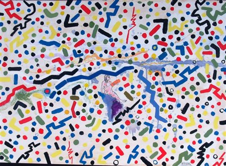 FABBRI AGENORE (Barba 1911 - Savona 1998) "Senza titolo" Tecnica mista su...