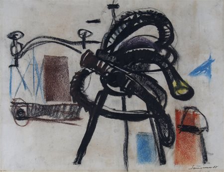 SANTOMASO GIUSEPPE (Venezia 1907 - Venezia 1990) "Senza titolo" 1955 Tecnica...