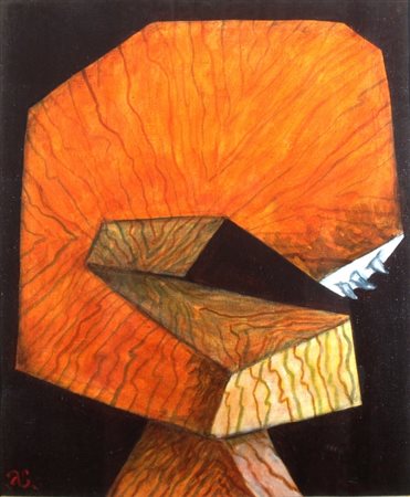 CARMASSI ARTURO (Lucca 1925) "Guerriero" Olio su tela cm. H: 46.00 L: 38.00...