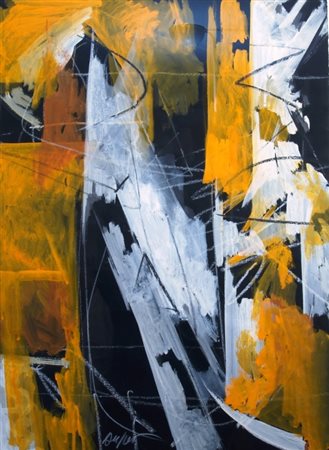 RUGGERI PIERO (Torino 1930) "Il sole sulle vetrate" 2008 Tempera su carta cm....