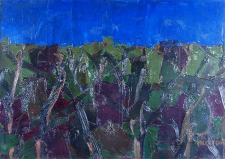 MORLOTTI ENNIO (Lecco 1919 - Milano 1992) "Ulivi a Bordighera" 1964 Olio su...