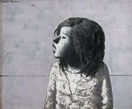 BUENO XAVIER (Vera de Bialasoa 1915 - Fiesole 1979) "Bambina" 1973 Olio su...