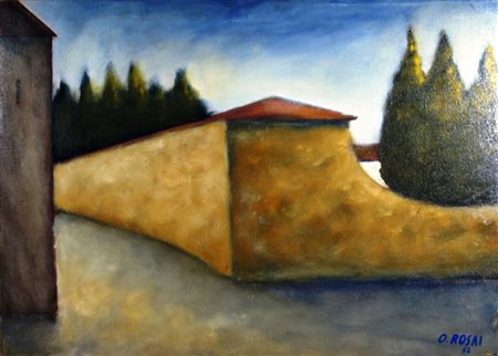 ROSAI OTTONE (Firenze 1895 - Ivrea 1957) "Paesaggio" Olio su tela cm. H:...