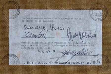 ROSAI OTTONE (Firenze 1895 - Ivrea 1957) "Paesaggio" Olio su tela cm. H:...