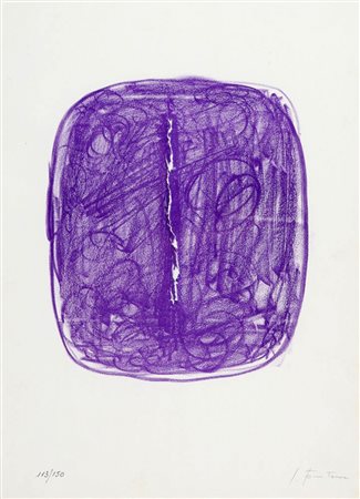 LUCIO FONTANA 1899 - 1968 " Concetto spaziale ", 1967 Litografia stampata in...