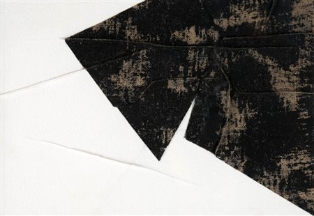 GIOVANNI CAMPUS 1929 Senza titolo Pittura, stoffa piegata su tela, cm. 35 x...