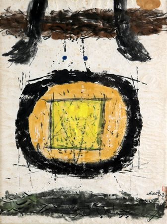 HSIAO CHIN 1935 Senza titolo, 1959 Tecnica mista su carta, cm. 64 x 49...