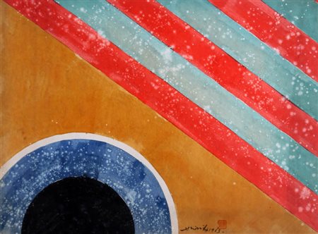 HSIAO CHIN 1935 Senza titolo, 1963 Tecnica mista su carta, cm. 60 x 83...