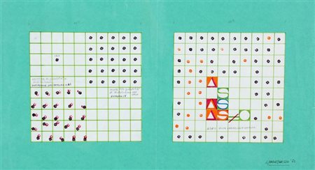 GRAZIA VARISCO 1937 " Variazione dell'entropia ", 1972 Tecnica mista su...