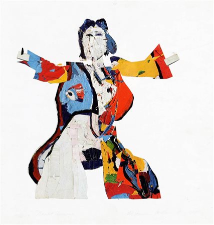 AL HANSEN 1927 - 1995 " Naakt ... " , 1979 Collage su cartone, cm. 42 x 40...