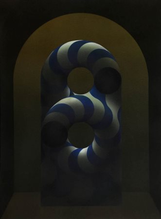 JULIO LE PARC 1928 " Modulation 541 ", 1982 Acrilico su tela, cm. 81 x 60...