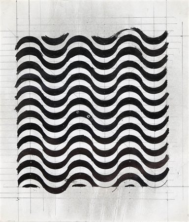 DADAMAINO 1935 - 2004 " Disegno ottico dinamico ", 1962 China su cartoncino,...