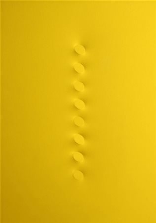TURI SIMETI 1929 " 8 ovali gialli ", 2006 Acrilico su tela sagomata, cm. 100...