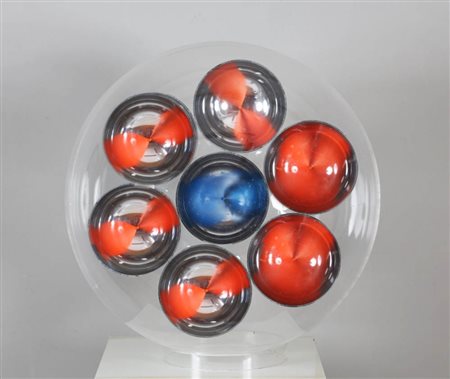 FRANCO COSTALONGA 1933 " OCSDAB ", 1972 Scultura in plexiglass con 7...