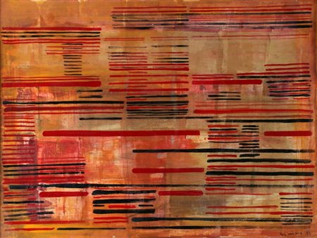 VINICIO VIANELLO 1923 - 1999 Senza titolo, 1955 Olio su tela, cm. 60 x 80...