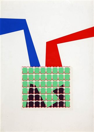 JURGEN CLAUS 1935 " Bild - collage Ny 6 ", 1967 Pittura e collage su cartone,...