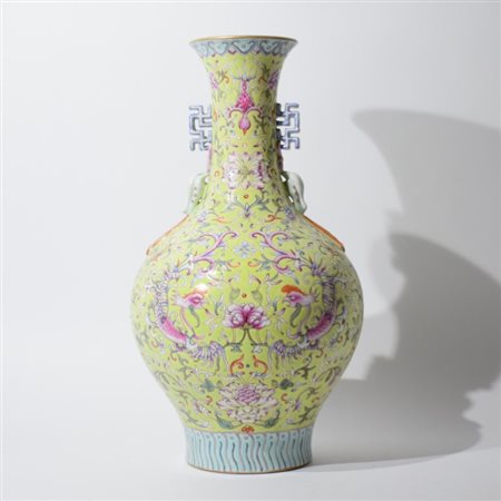A Chinese Famille Rose 'phoenix' vase