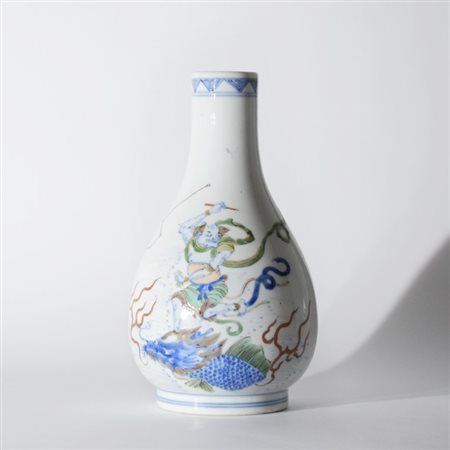 A Chinese pear-shaped vase
