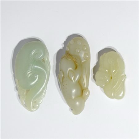 Three Chinese jade carvings