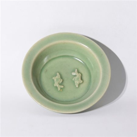 A fine Chinese celadon saucer