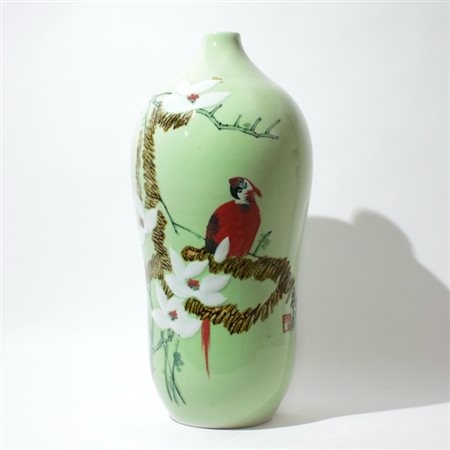 A large Korean celadon vase
