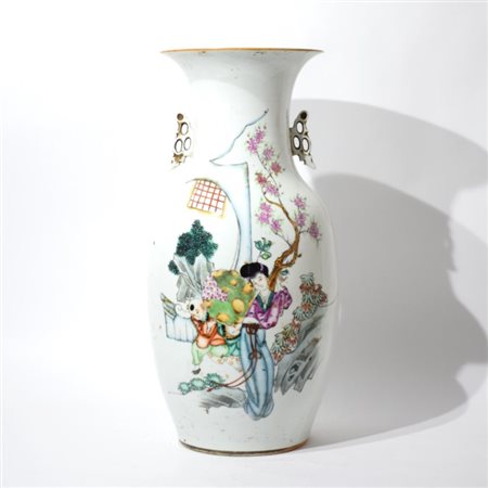 A Chinese Famille Rose vase