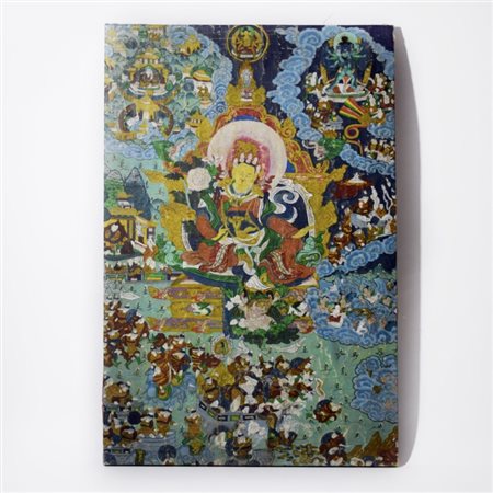 A Tibetan Thangka on silk