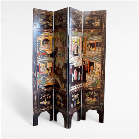 A Chinese folding screen