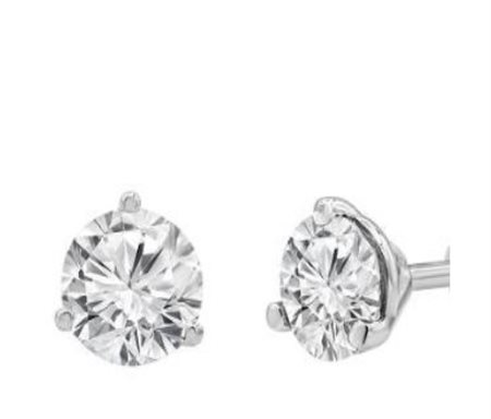 ORECCHINI IN ORO BIANCO CON DIAMANTI LAB GROWN 0,72 GRAMMI - 3 - Martini Studs