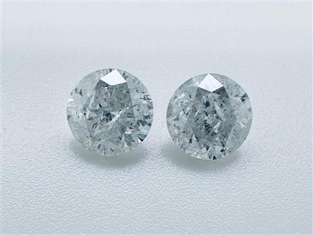 2 DIAMANTI NATURAL POLISHED 3,13 H-I -I2-I3 - ID - C40206-23