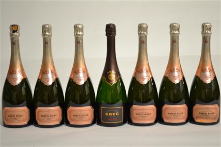 Selezione Krug1998 - 1 btRosé - 6 bt7 btMBCapsule ed etichette lievemente...