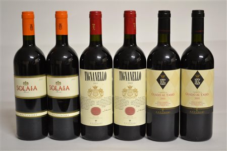 Selezione Antinori 2003 Solaia - 2 bt Tignanello - 2 bt Guado al Tasso - 2 bt...