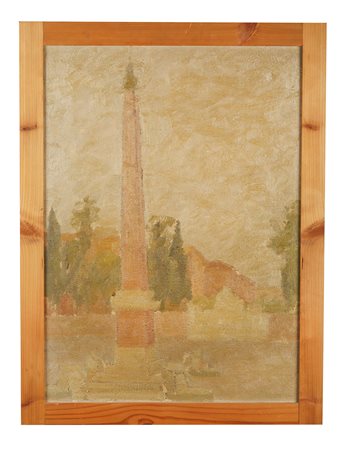 FRANCO MARZILLI (Roma 1934 – Poggio Mirteto 2010) "Paesaggio". Olio su tela....