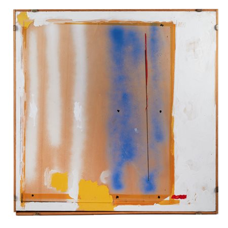 ANONIMO "Senza titolo". Tecnica mista e collage su carta. Cm 50x50.