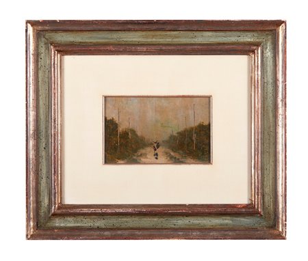 FLAVIO BERTELLI (San Lazzaro di Savena 1833 - Bologna 1916) “Carreggiata...