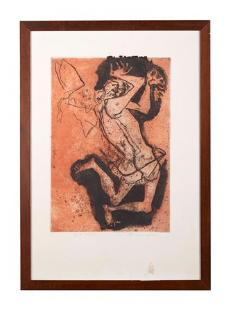 LUCIANO MINGUZZI (Bologna 1911 – Milano 2004) “Senza titolo”. Incisione e...