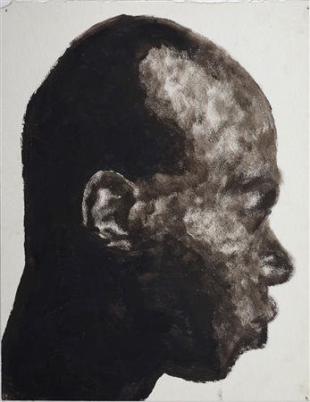 ANDREA SALTINI (Carpi 1974) "Volto", 2013. Tecnica mista su carta. Cm...