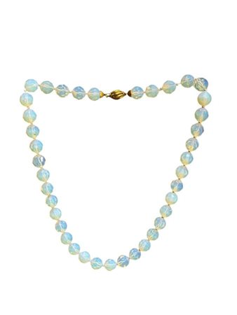Girocollo con opali ad un filo di sfere sfaccettate di opale con fermezza a...