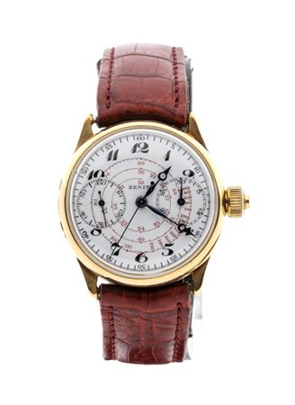 ZENITH Cronografo da polso Anni '30 - '40 Peso lordo complessivo: 38,8 gr....