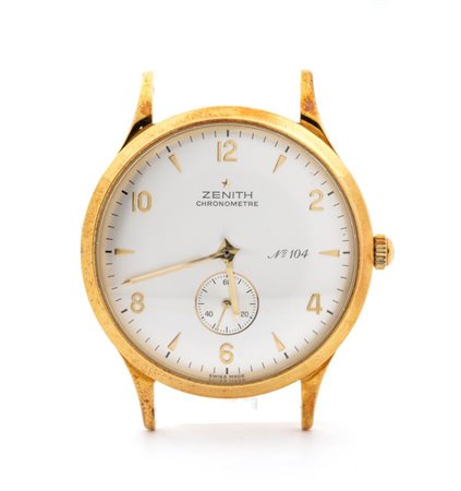 ZENITH Orologio da polso in oro Anni '90 con cassa in oro, cinturino in...