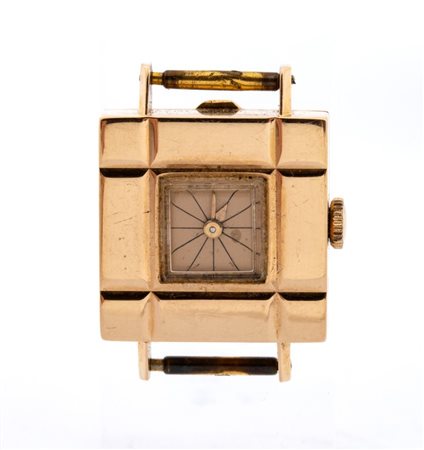 UNIVERSAL GENÈVE Orologio Lady in oro Anni '50 - '60 di forma quadrata, cassa...