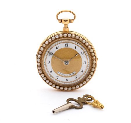 LE DUCHESE ET FILS Orologio da taschino in oro XIX secolo cassa in oro, retro...