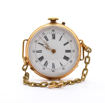 Orologio da tasca in oro XIX secolo modificato da un orologio da polso a...