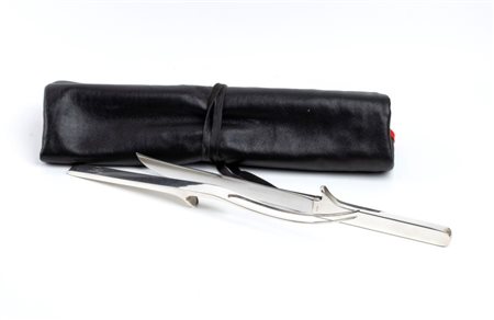 VICO MAGISTRETTI x CLETO MUNARI Posate da barbecue in argento Anni '80 Peso...