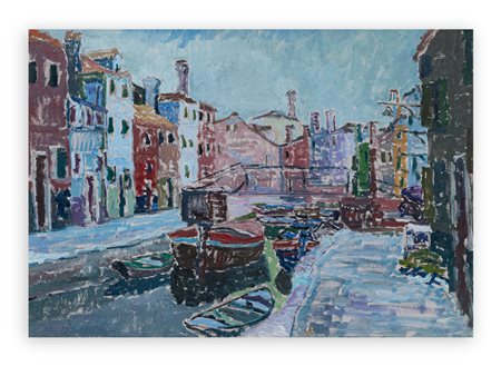 DINO COSTANTINI (1940-2004) - Pioggia a Burano, 1974