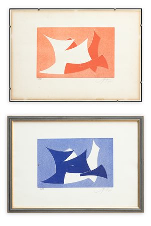 AMINTORE FANFANI (1908-1999) - Lotto unico di 2 acqueforti