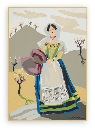 MARIO CALANDRI (1914-1993) - Costume Abruzzese